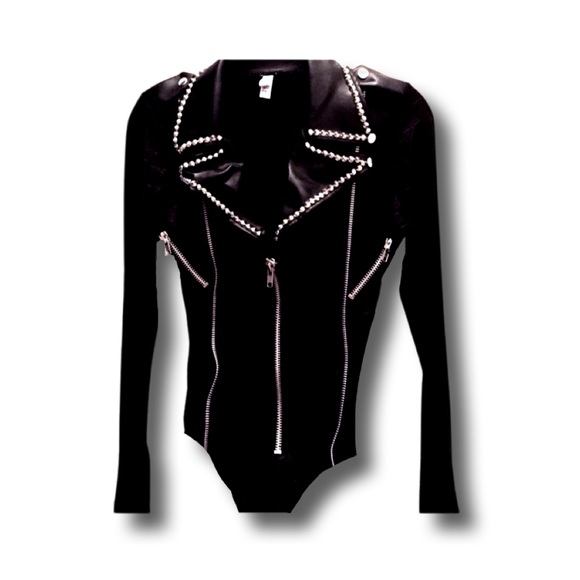 Faux Leather Bodysuit - Picture 8 of 9